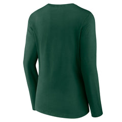 Athletics Women's Team Color Primary Logo V-Neck Long Sleeve T-Shirt Green