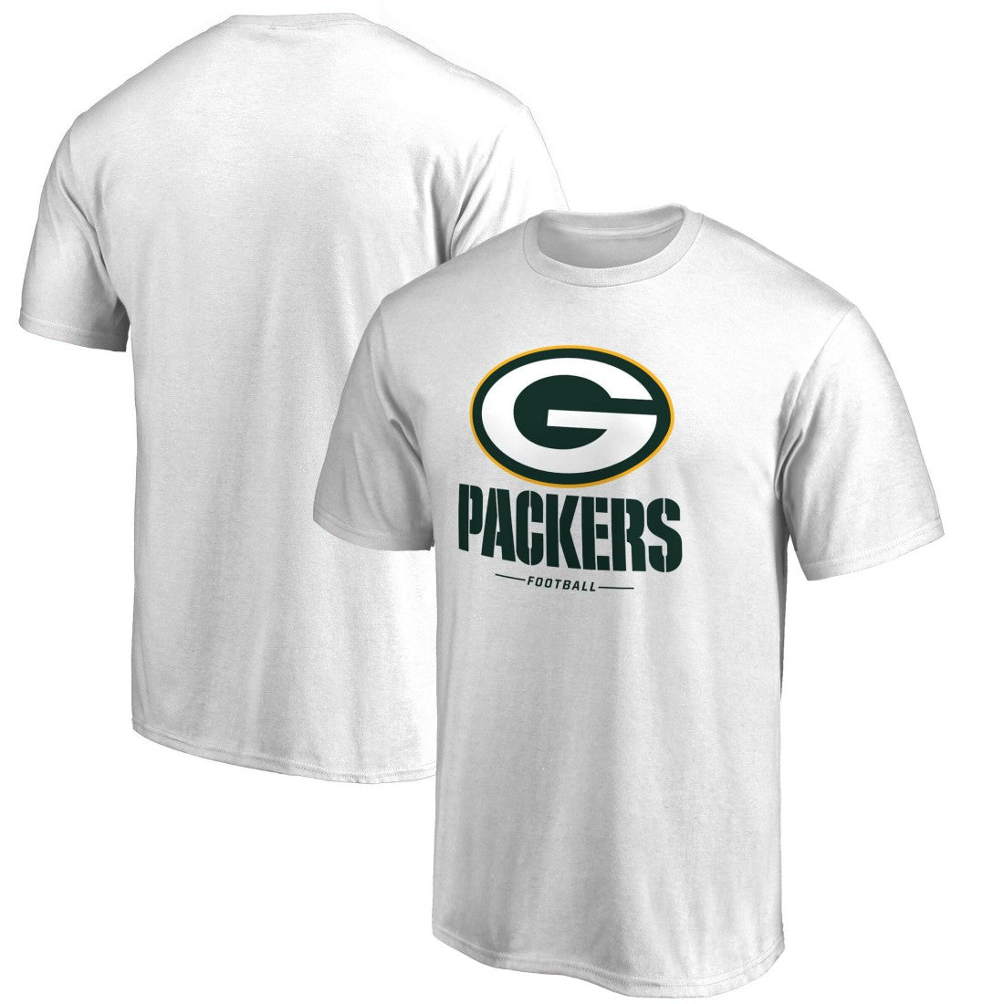 Green Bay Packers Team Lockup 2 T-Shirt - White for sale