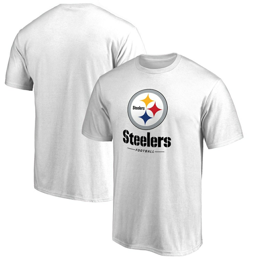 Pittsburgh Steelers Team Lockup 2 T-Shirt - White outlet