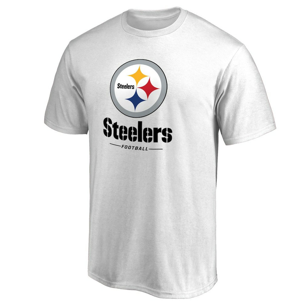 Pittsburgh Steelers Team Lockup 2 T-Shirt - White outlet