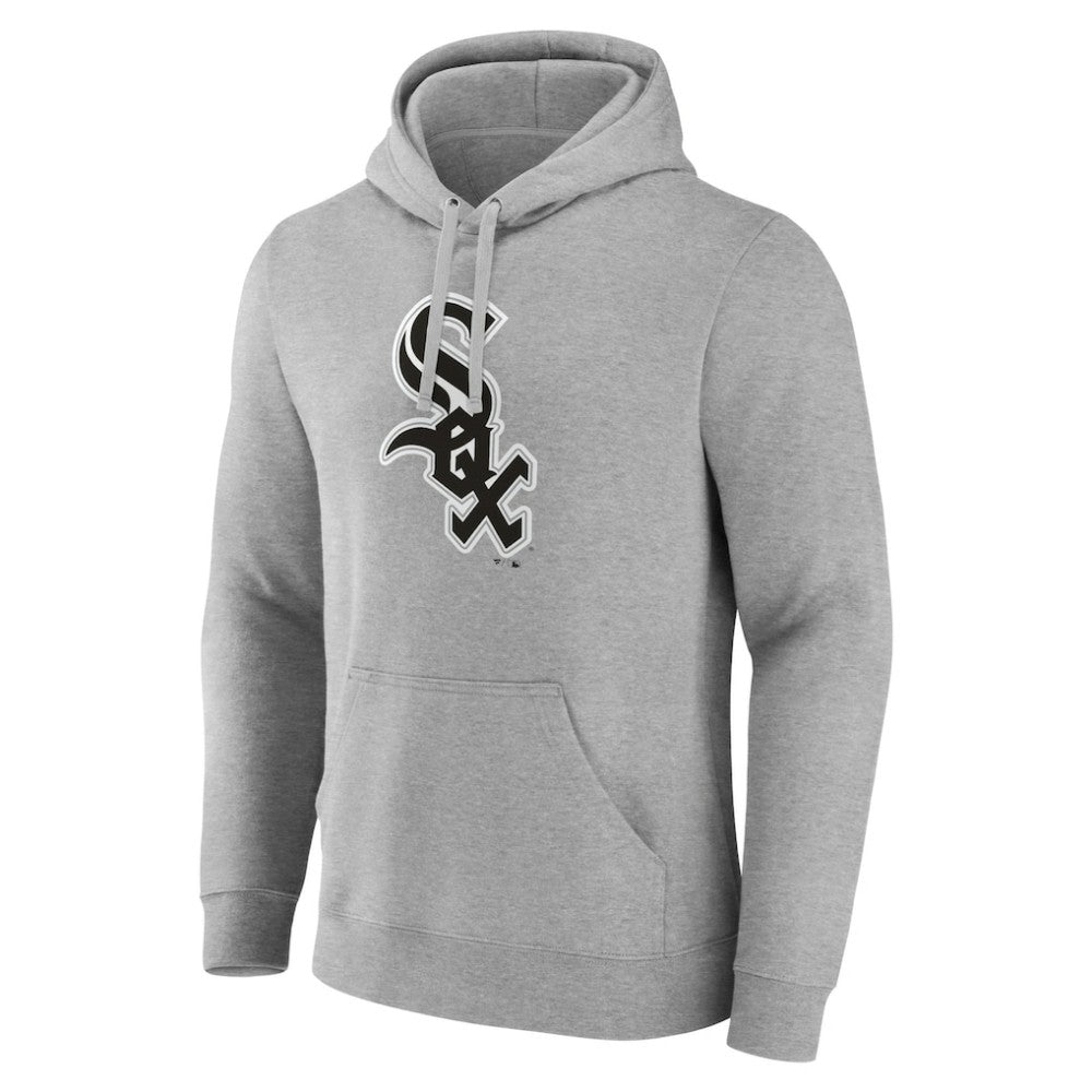 Chicago White Sox Official Logo Fitted Pullover Hoodie Heather Gray