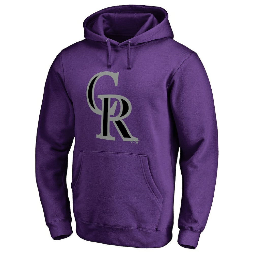 Colorado Rockies Official Logo Fitted Pullover Hoodie Purple