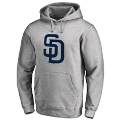 San Diego Padres Official Logo Fitted Pullover Hoodie Heather Gray