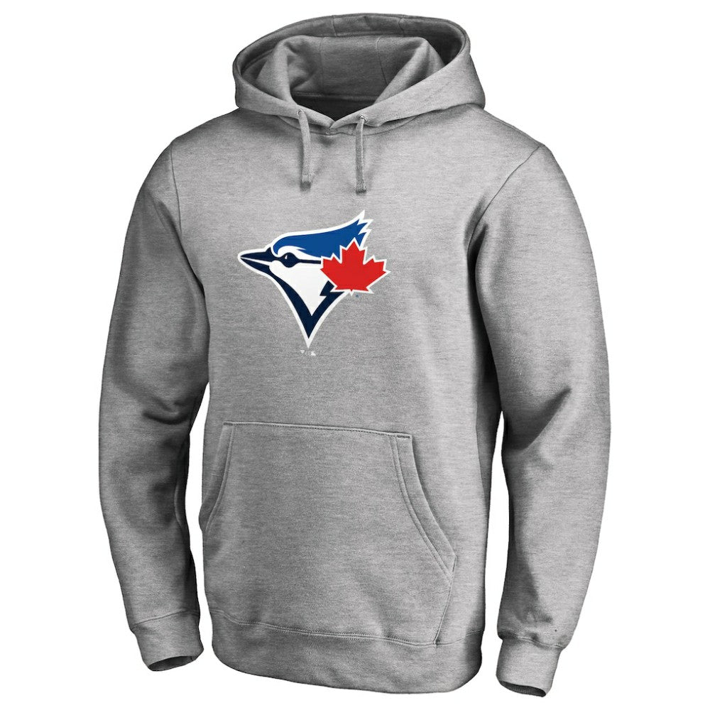 Toronto Blue Jays Official Logo Fitted Pullover Hoodie Heather Gray