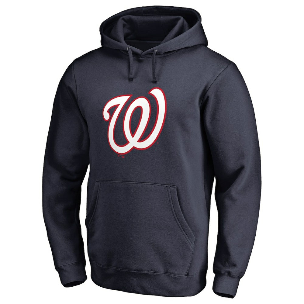 Washington Nationals Official Logo Fitted Pullover Hoodie Navy