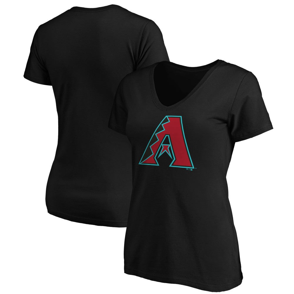 Arizona Diamondbacks Women's Secondary Color Primary Logo T-Shirt Black