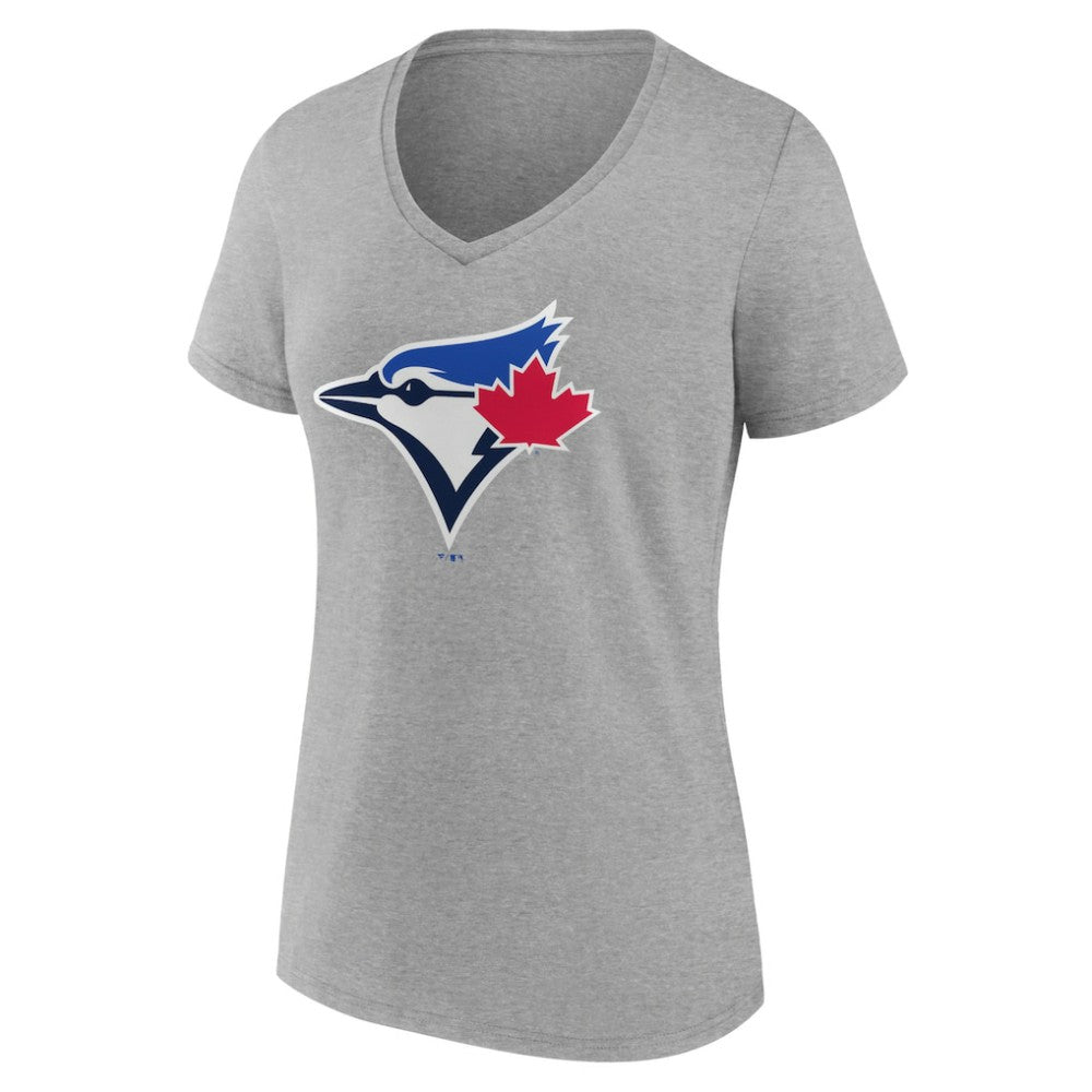 Toronto Blue Jays Women's Secondary Color Primary Logo T-Shirt Ash