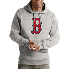 Boston Red Sox Antigua Victory Pullover Hoodie Heathered Gray
