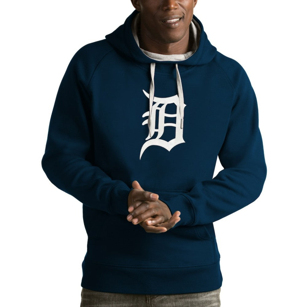 Detroit Tigers Antigua Victory Pullover Hoodie Navy