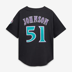 Randy Johnson Arizona Diamondbacks Cooperstown Collection Mesh Batting Practice Button-Up Jersey Black