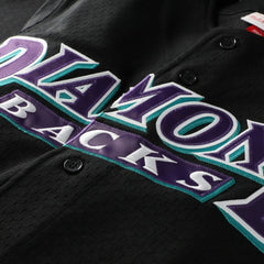Randy Johnson Arizona Diamondbacks Cooperstown Collection Mesh Batting Practice Button-Up Jersey Black