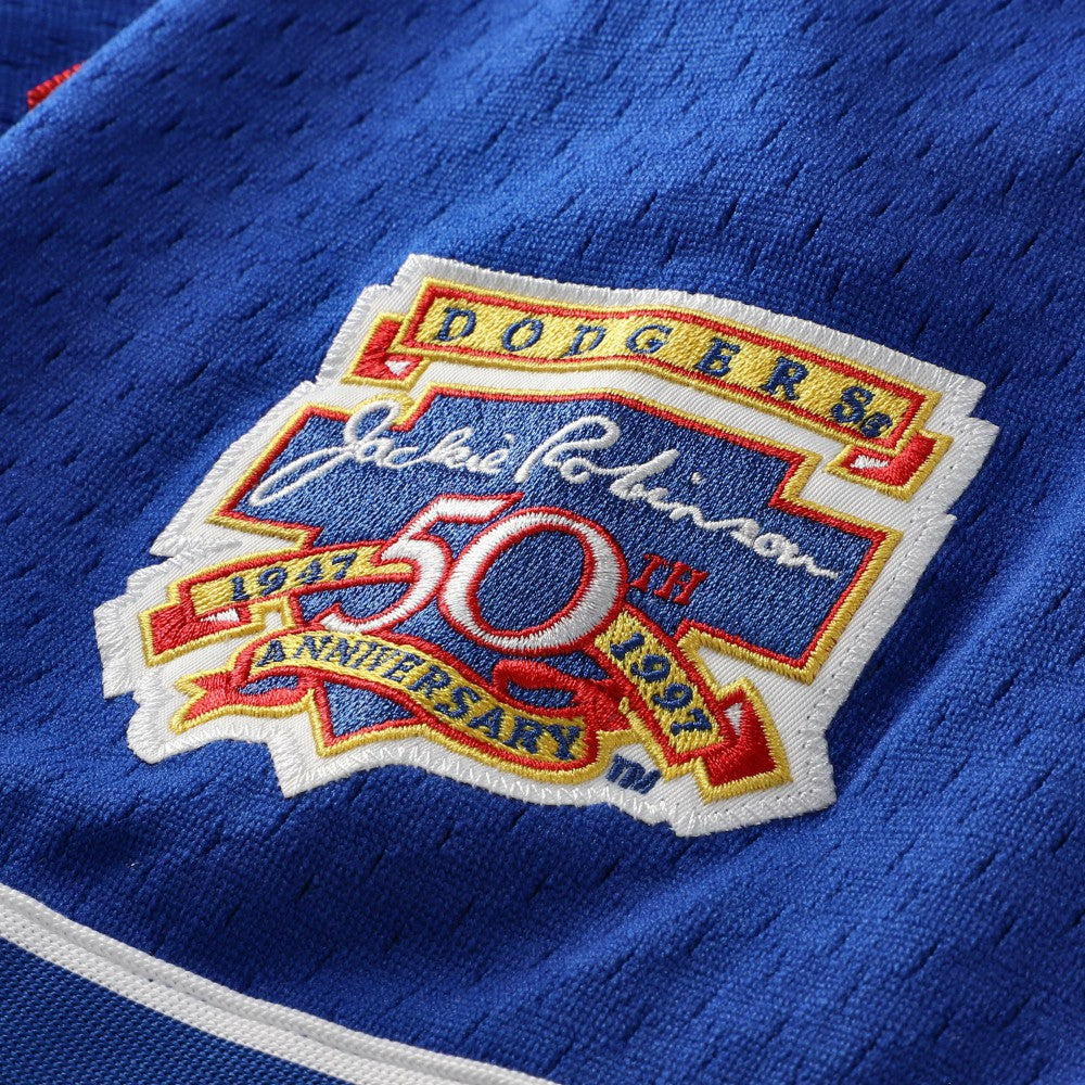 Mike Piazza Los Angeles Dodgers Cooperstown Collection Mesh Batting Practice Button-Up Jersey Royal