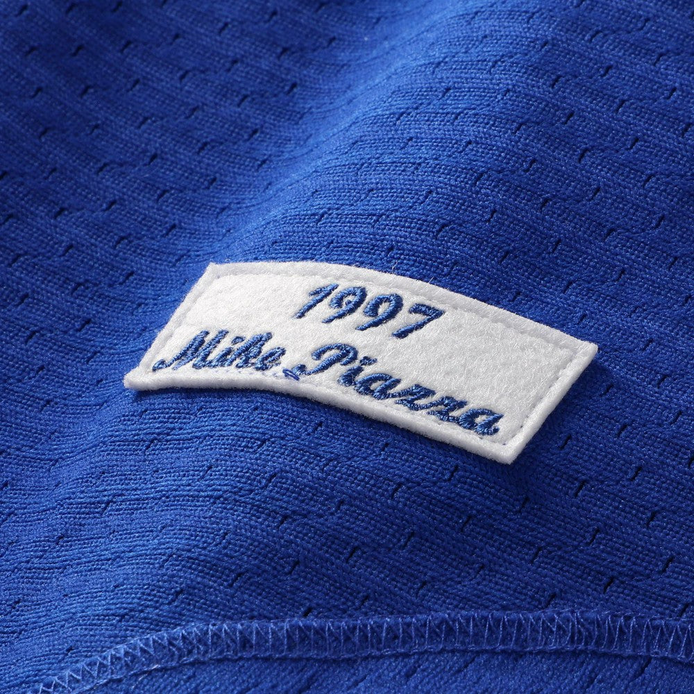 Mike Piazza Los Angeles Dodgers Cooperstown Collection Mesh Batting Practice Button-Up Jersey Royal