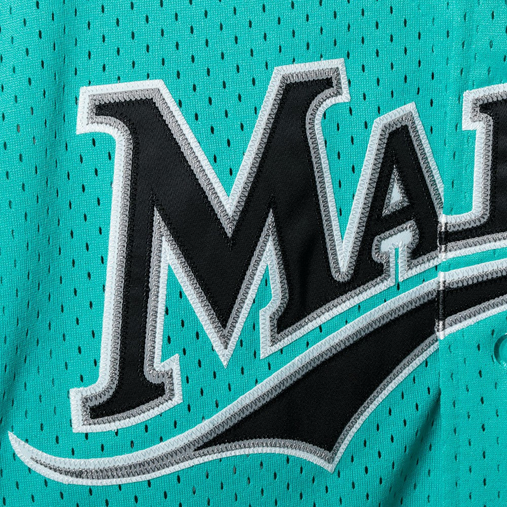 Andre Dawson Florida Marlins Cooperstown Collection Mesh Batting Practice Button-Up Jersey Teal
