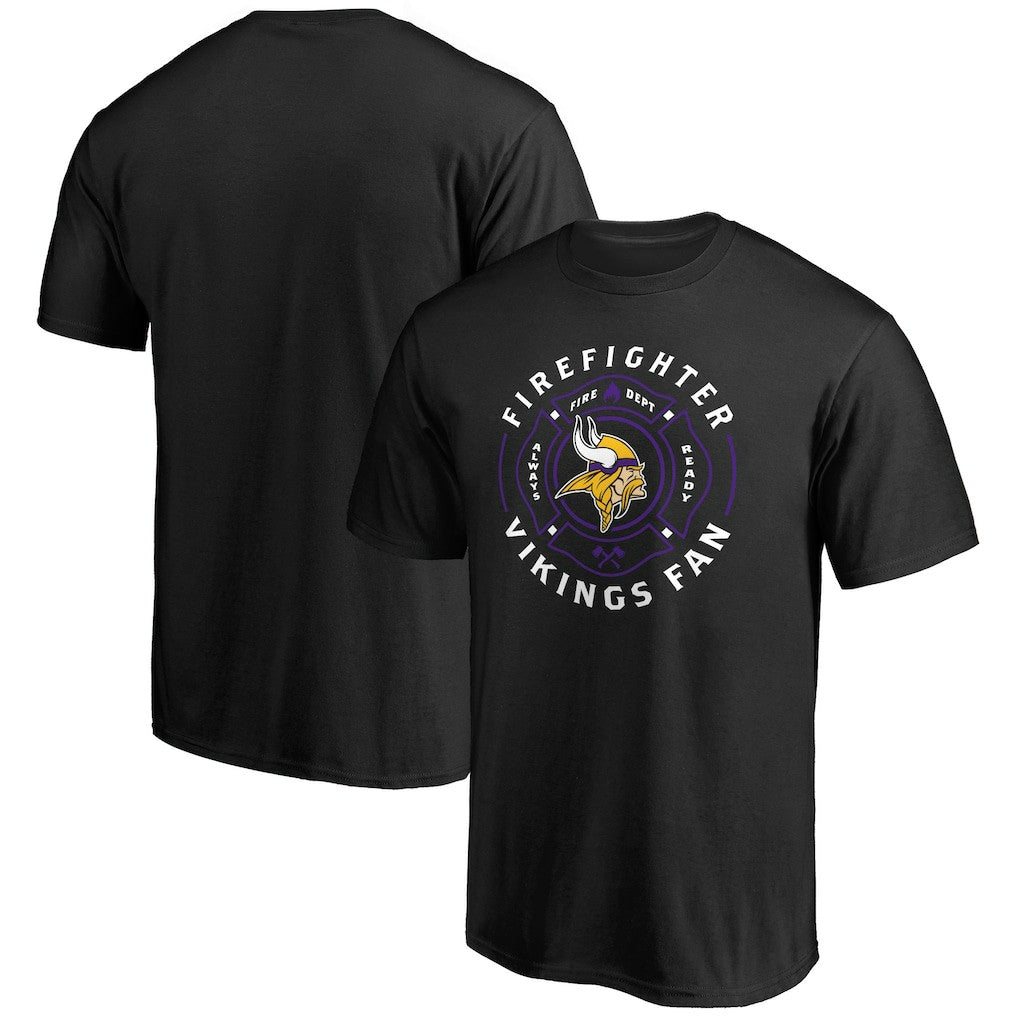 Minnesota Vikings Black Firefighter T-Shirt outlet