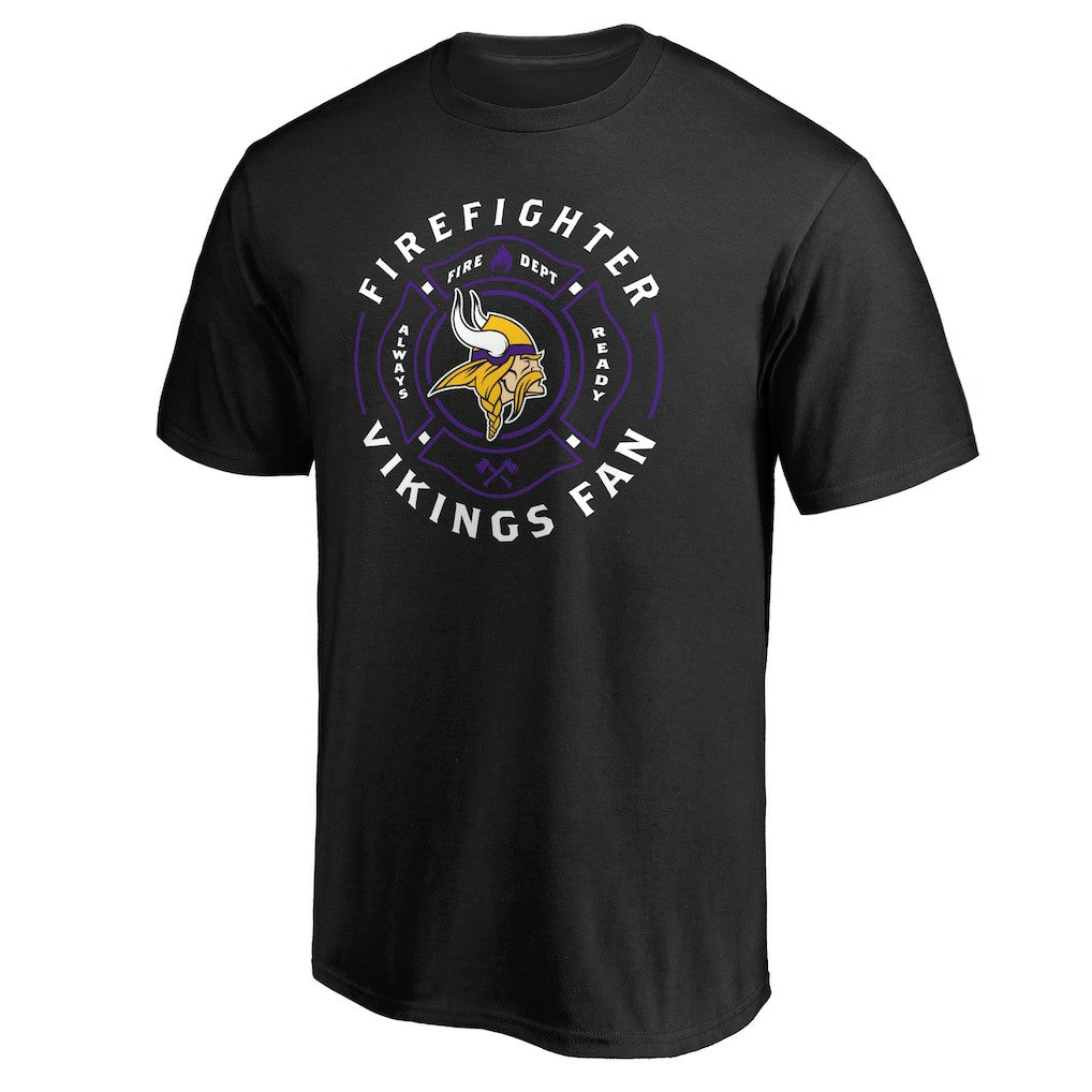 Minnesota Vikings Black Firefighter T-Shirt outlet