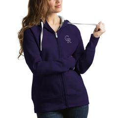Colorado Rockies Antigua Women's Victory Full-Zip Hoodie Purple