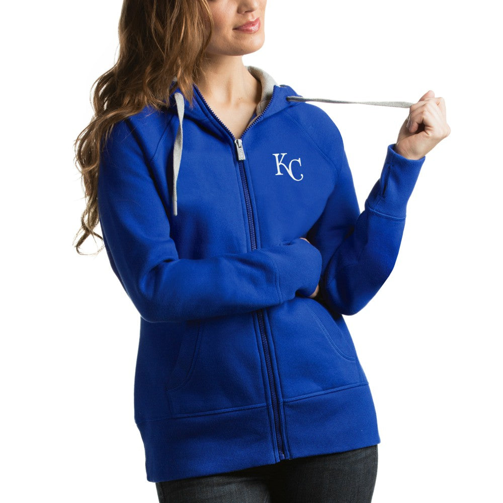 Kansas City Royals Antigua Women's Victory Full-Zip Hoodie Royal