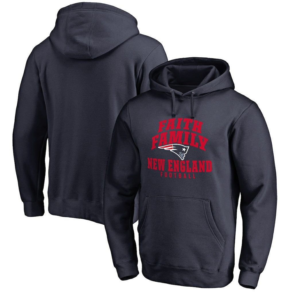 New England Patriots Faith Family Pullover Hoodie - Navy online
