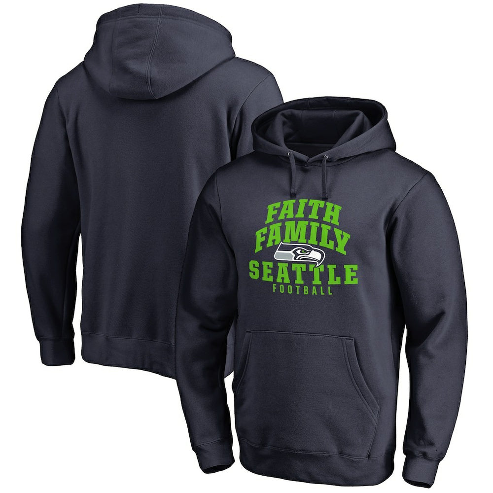 Seattle Seahawks Faith Family Pullover Hoodie - Navy discount