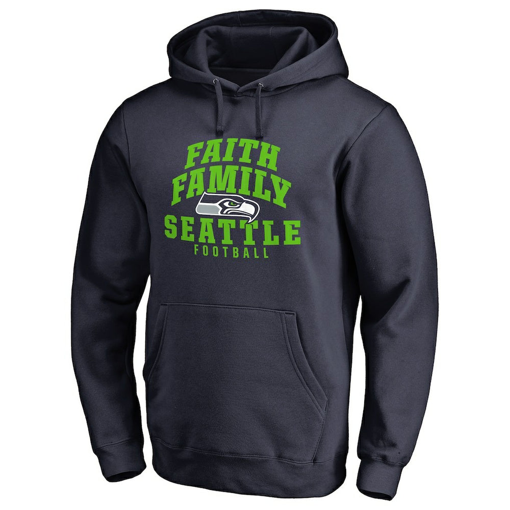 Seattle Seahawks Faith Family Pullover Hoodie - Navy discount