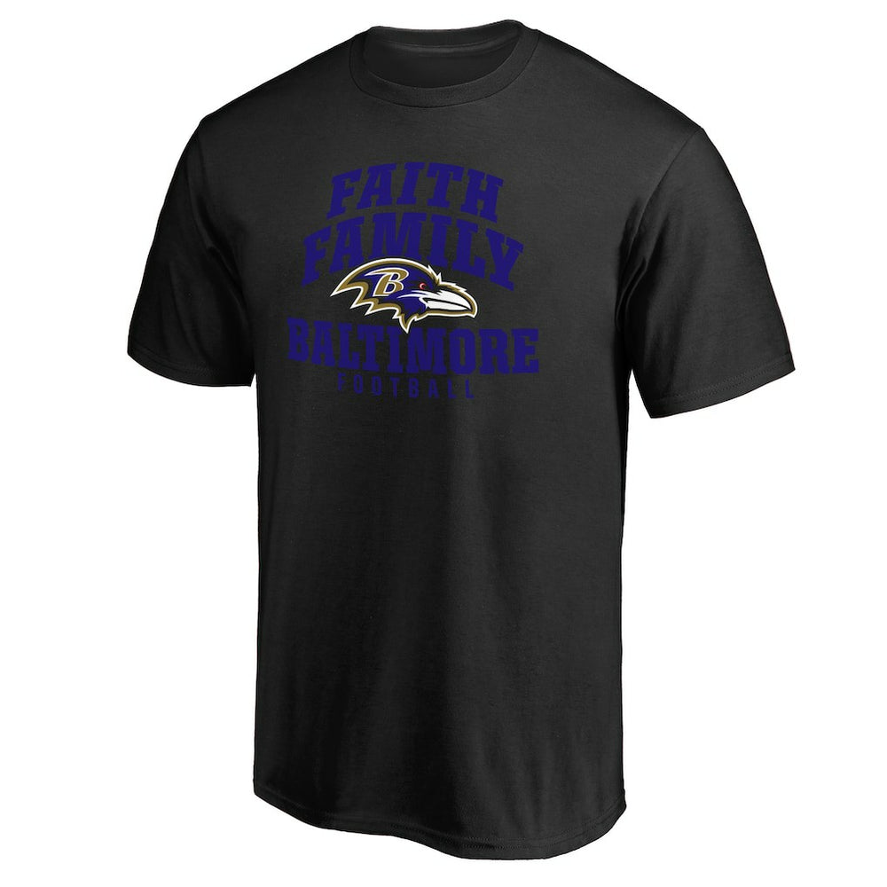 Baltimore Ravens Faith Family T-Shirt - Black cheap