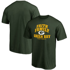 Green Bay Packers Faith Family T-Shirt - Green online