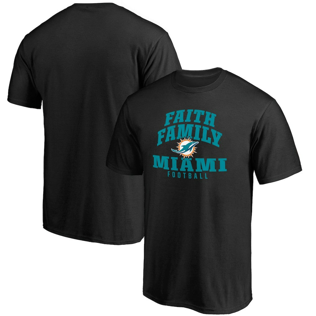 Miami Dolphins Faith Family T-Shirt - Black sale