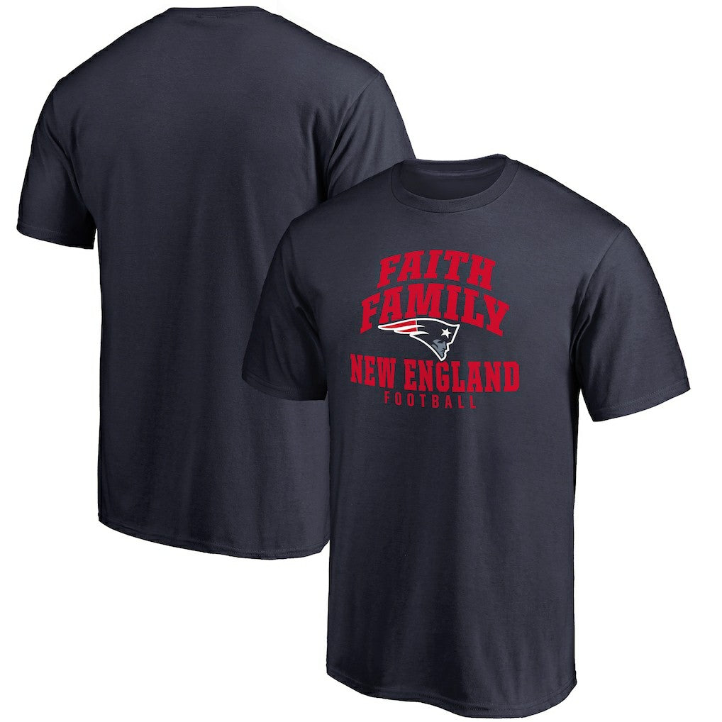 New England Patriots Faith Family T-Shirt - Navy on sale