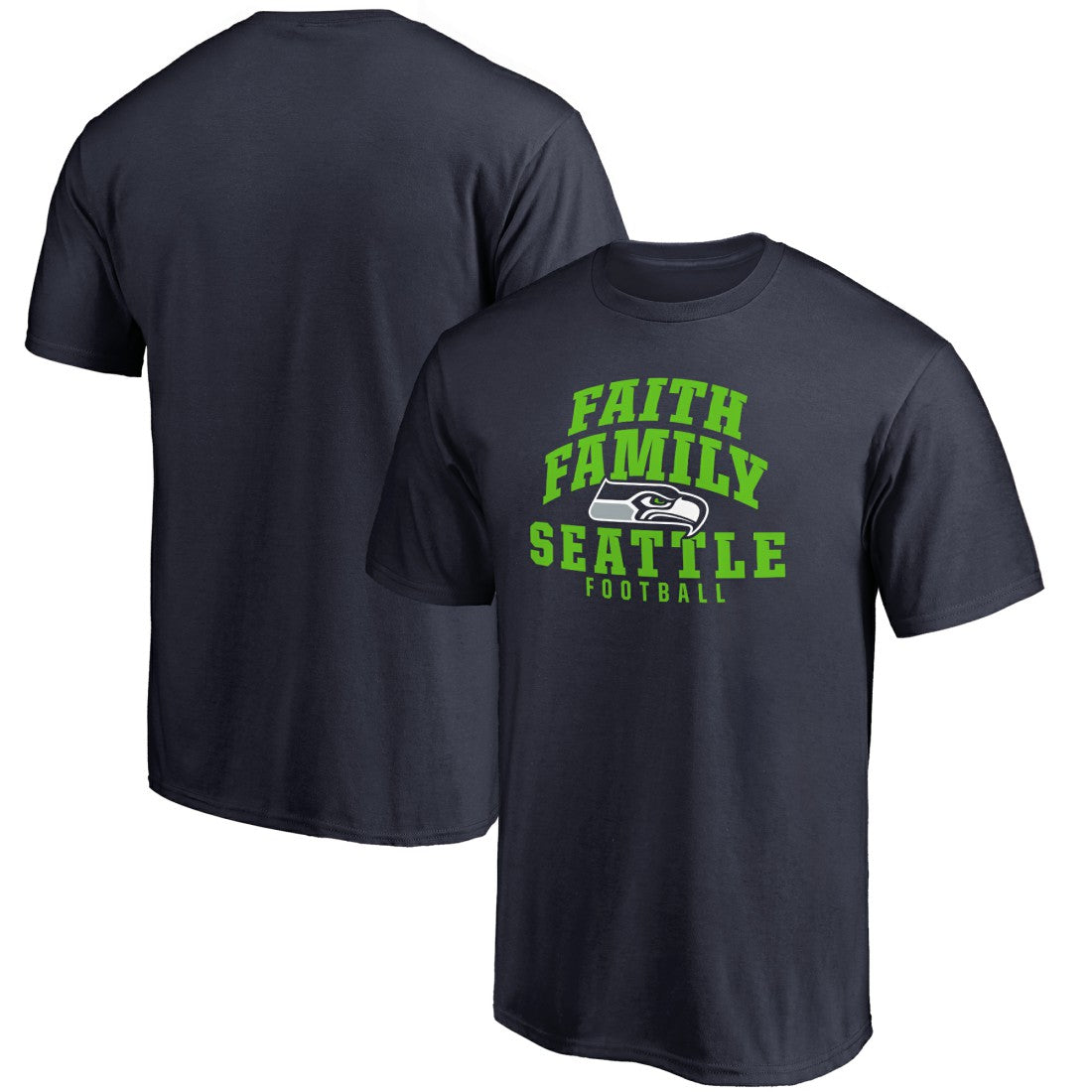 Seattle Seahawks Faith Family T-Shirt - Navy cheap
