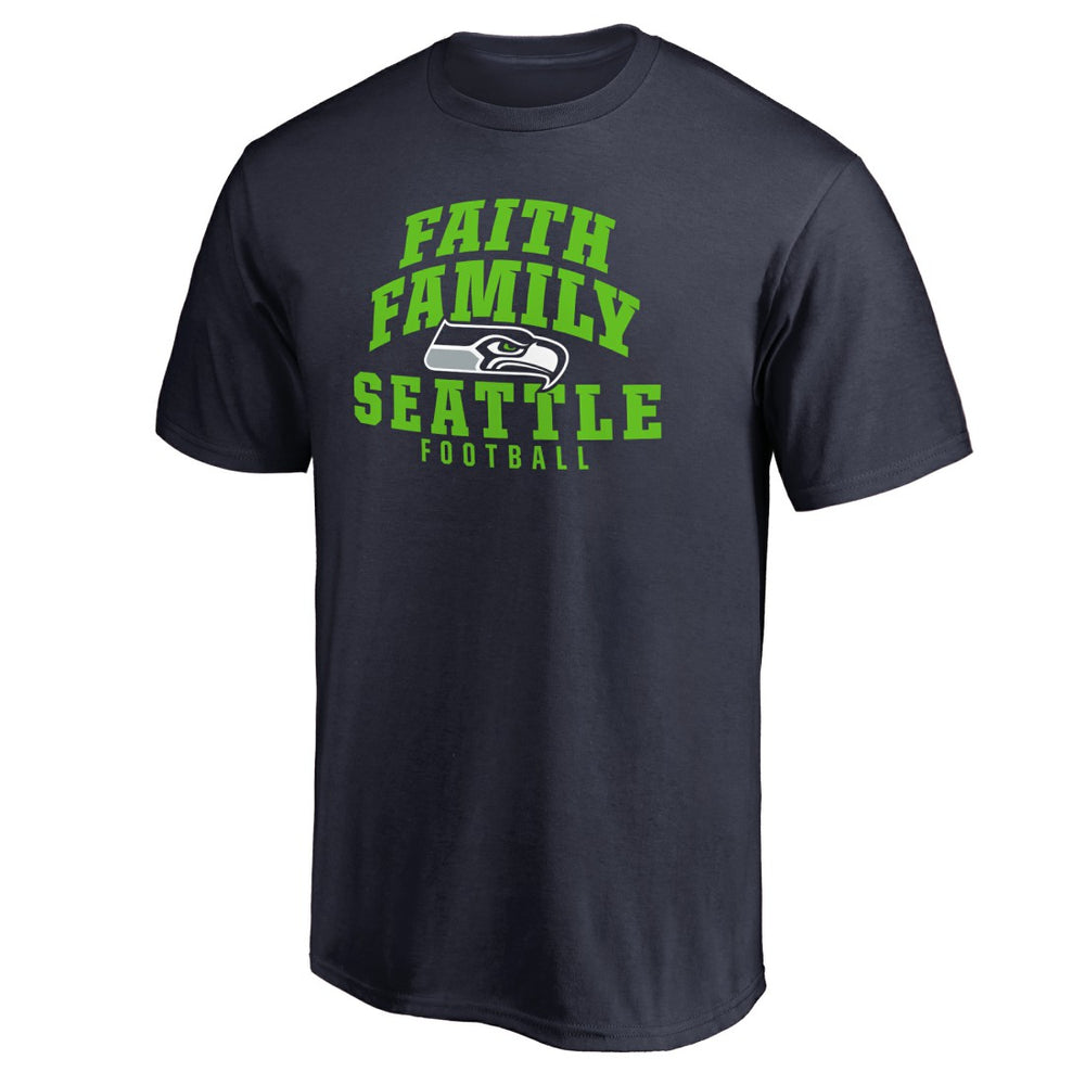 Seattle Seahawks Faith Family T-Shirt - Navy cheap