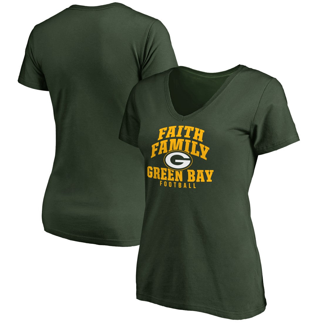 Green Bay Packers Women's Faith Family T-Shirt - Green cheap