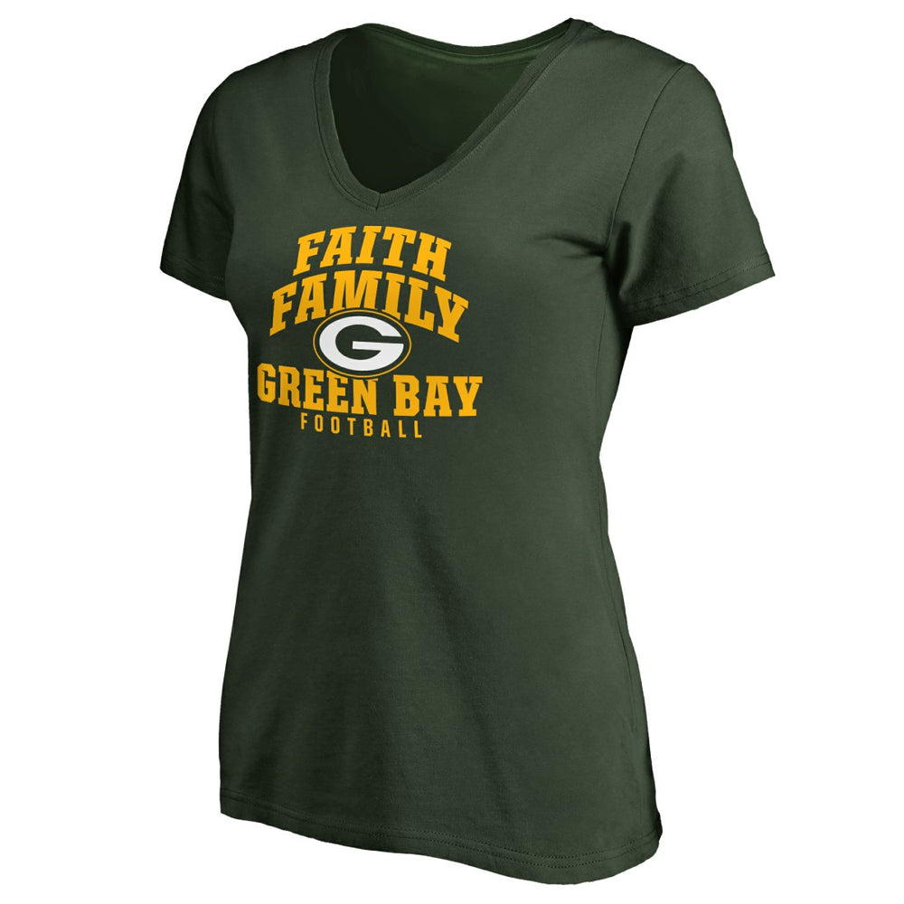 Green Bay Packers Women's Faith Family T-Shirt - Green cheap