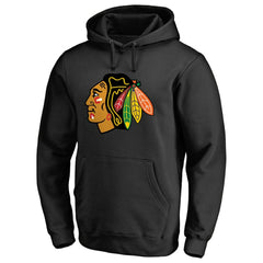 Chicago Blackhawks Raise the Banner Pullover Hoodie - Black Hoodies