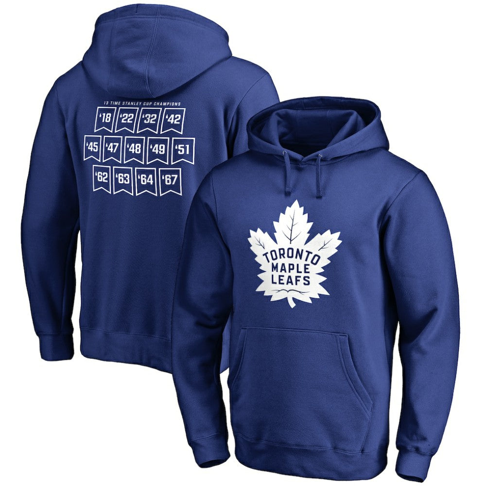 Toronto Maple Leafs Raise the Banner Pullover Hoodie - Royal Hoodies