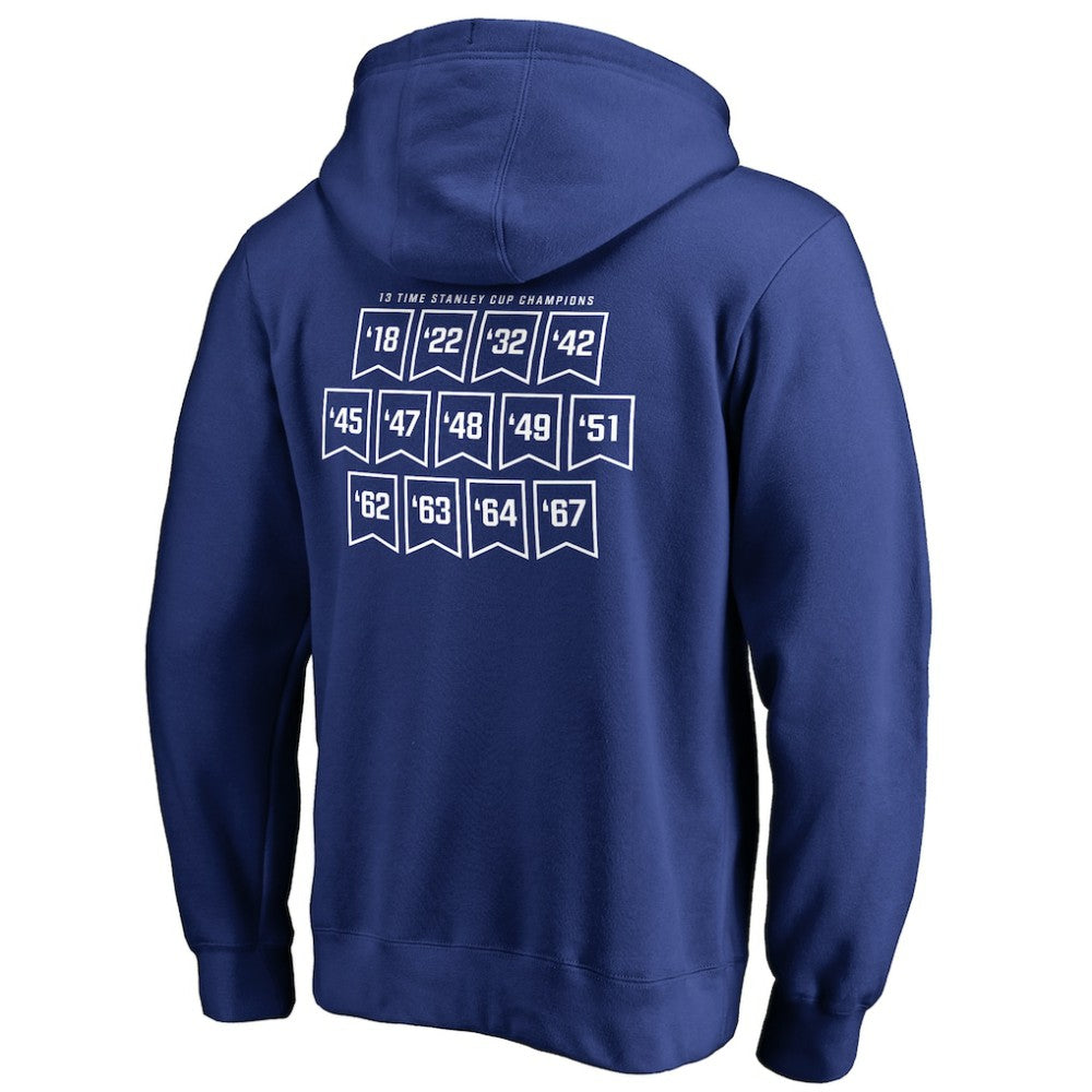 Toronto Maple Leafs Raise the Banner Pullover Hoodie - Royal Hoodies