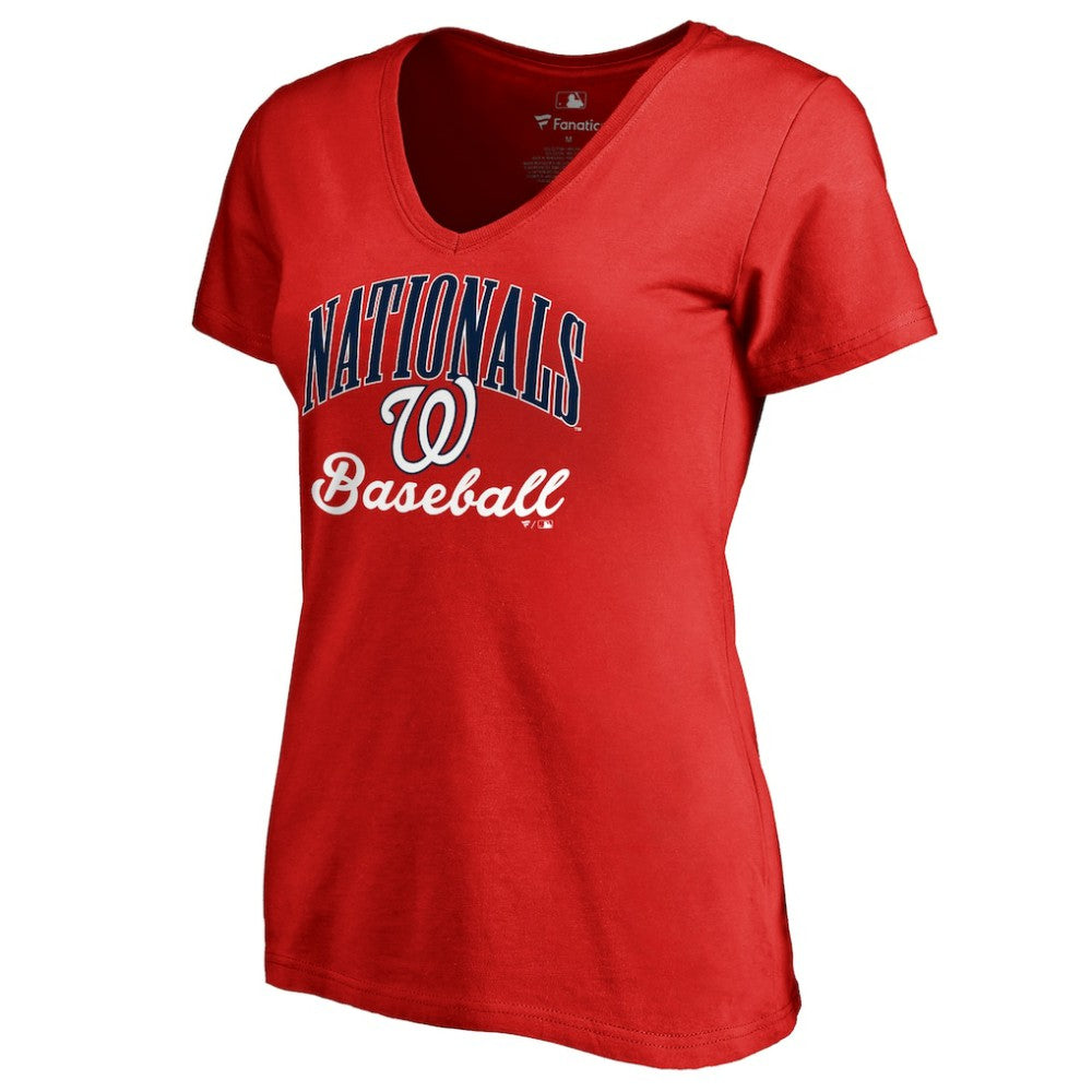 Washington Nationals Women's Victory Script T-Shirt Red