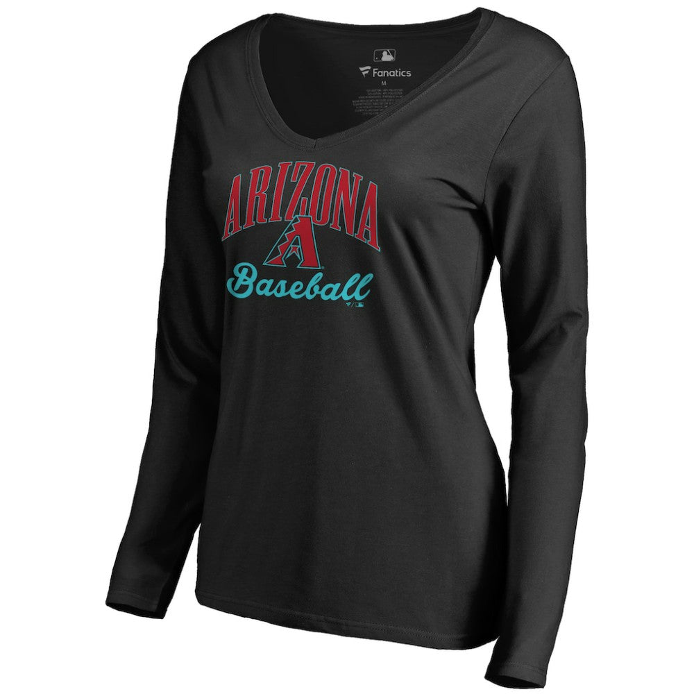 Arizona Diamondbacks Women's Victory Script Long Sleeve T-Shirt Black