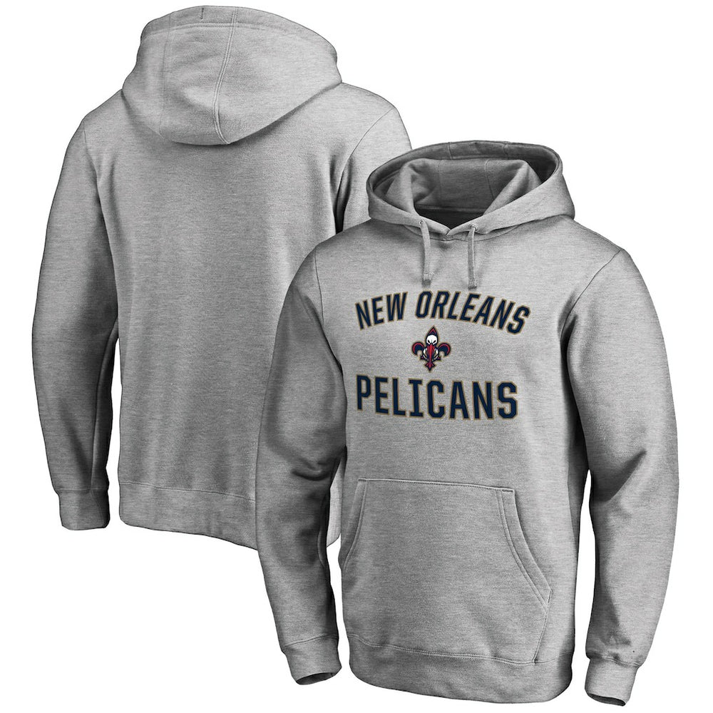 New Orleans Pelicans Victory Arch Pullover Hoodie - Ash on sale