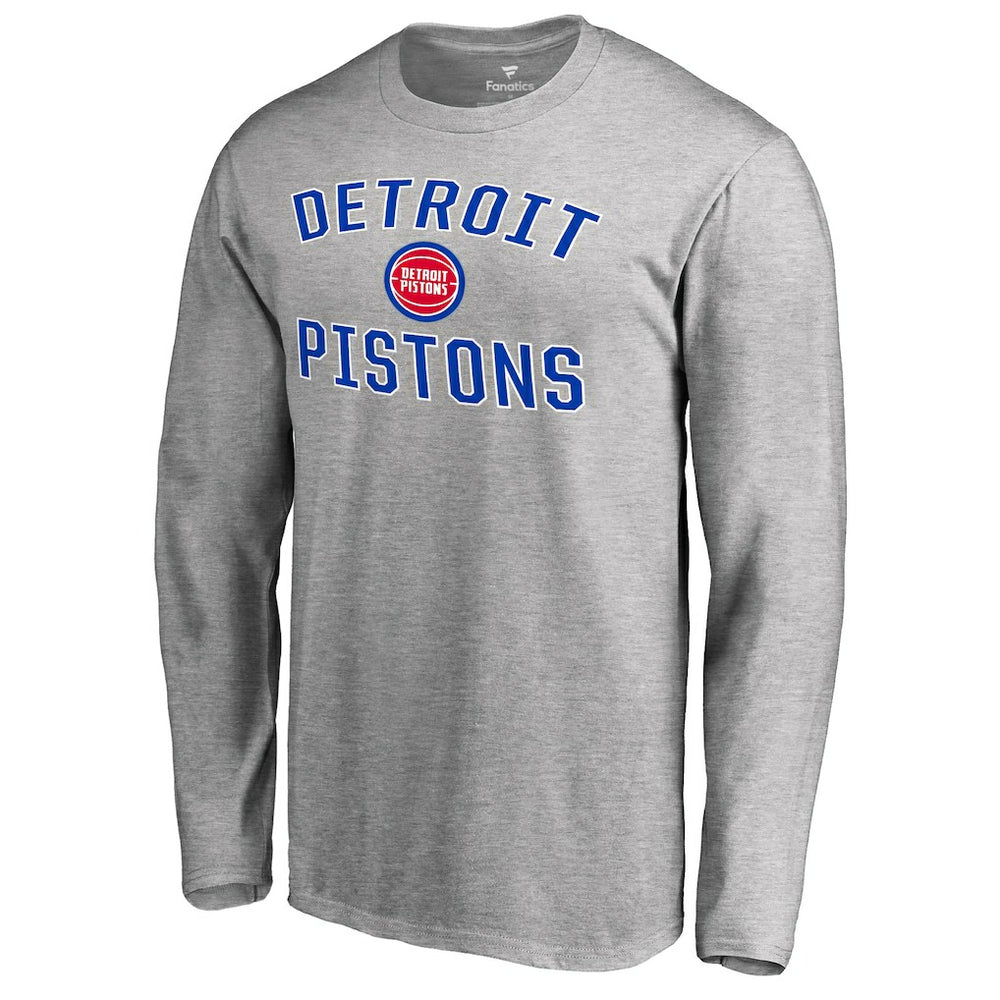 Detroit Pistons Victory Arch Long Sleeve T-Shirt sale - Ash outlet