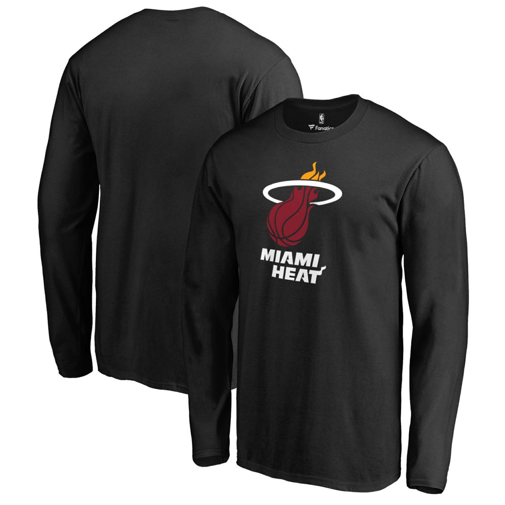 Miami Heat Primary Logo Long Sleeve T-Shirt - Black discount