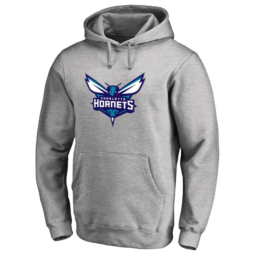 Charlotte Hornets Primary Logo Pullover Hoodie - Heather Gray on sale