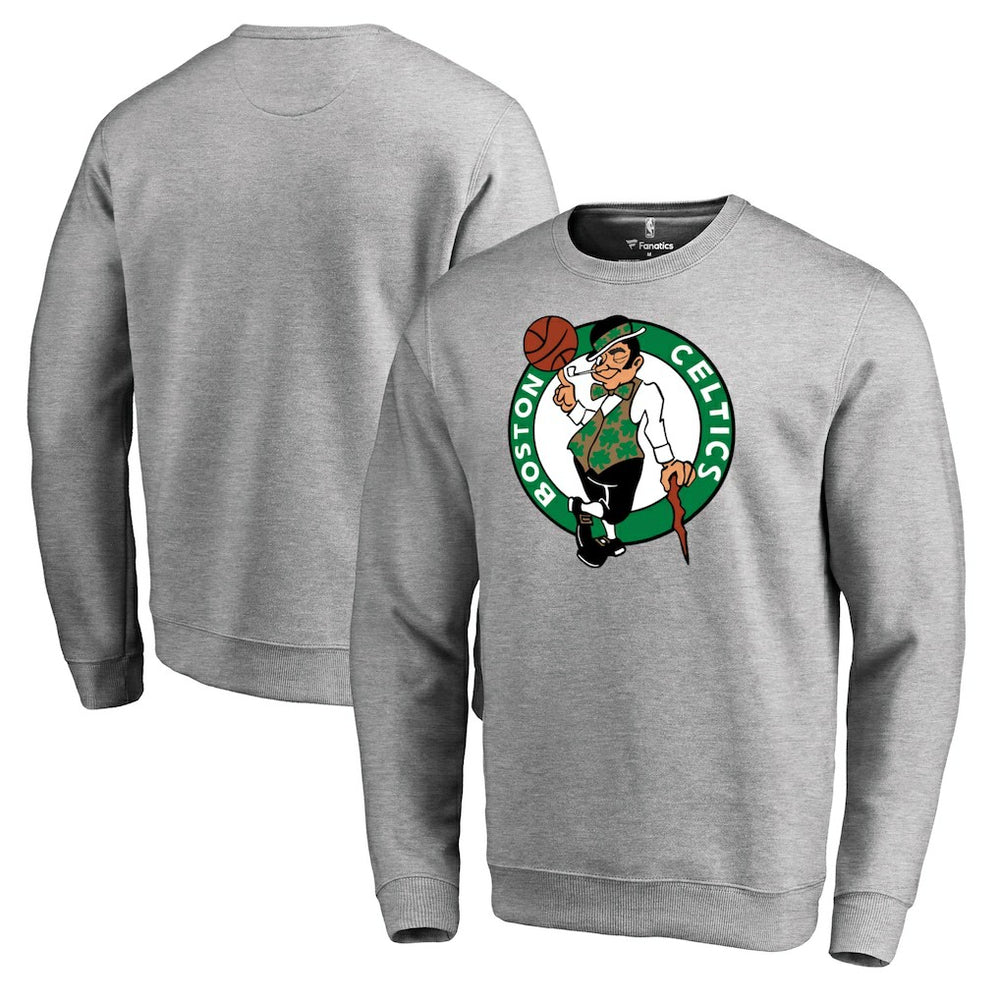 Boston Celtics Primary Logo Sweatshirt - Heathered Gray on sale