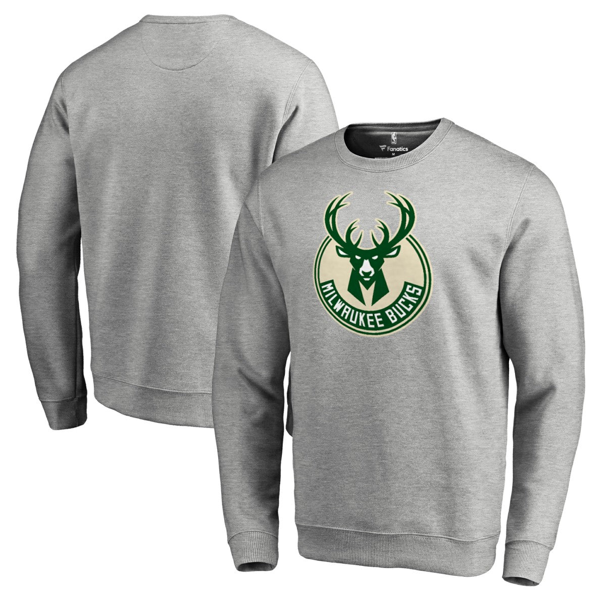 Milwaukee Bucks Primary Logo Sweatshirt - Heathered Gray online