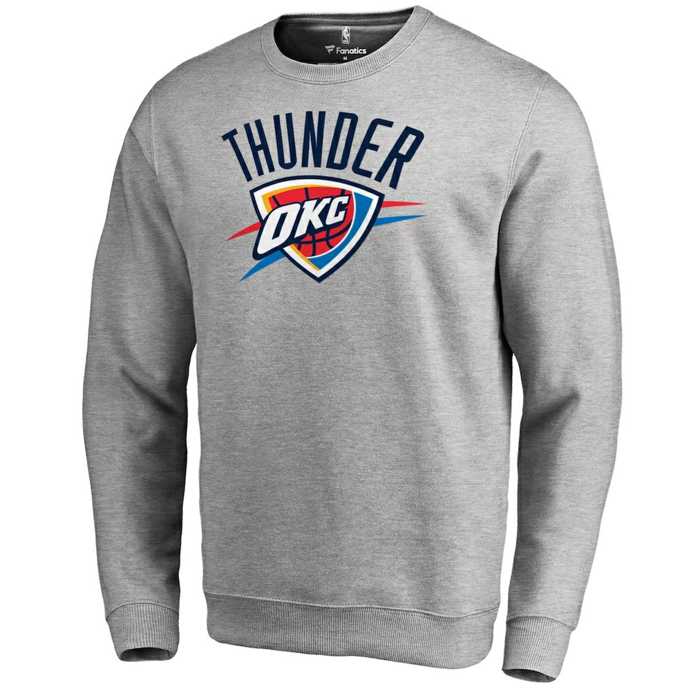 Oklahoma City Thunder Primary Logo Sweatshirt - Heathered Gray cheap
