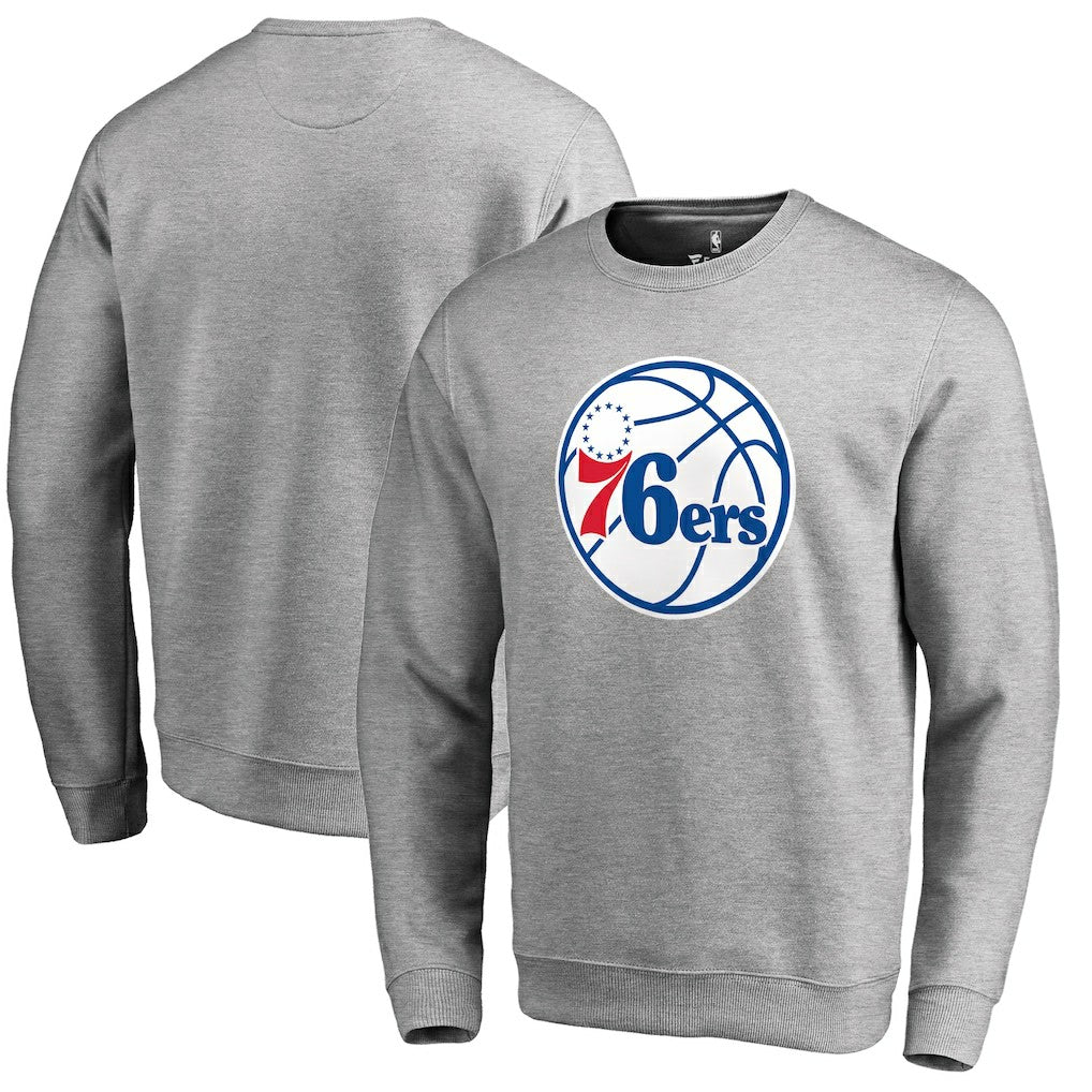Philadelphia 76ers Primary Logo Sweatshirt - Heathered Gray shop