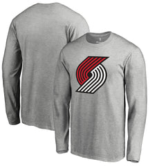 Portland Trail Blazers Primary Logo Long Sleeve T-Shirt - Heather Gray on sale