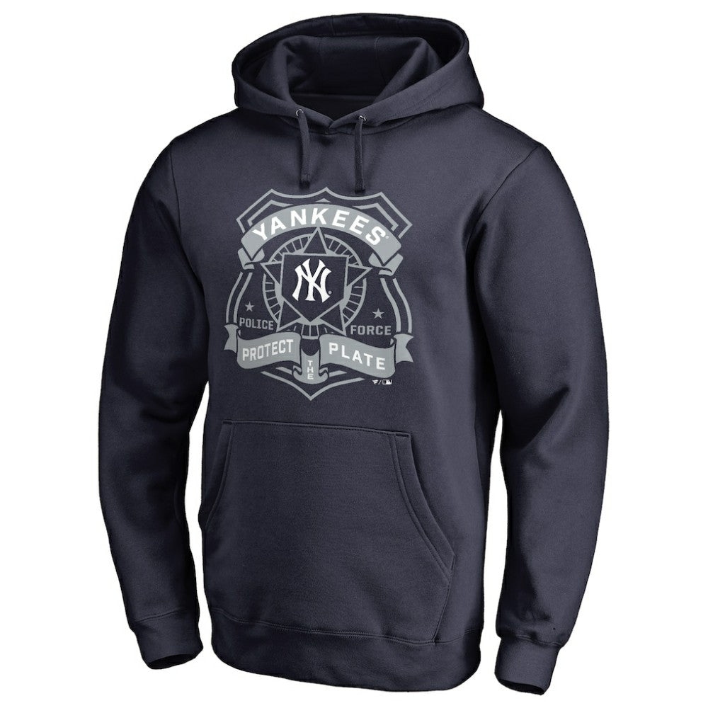 New York Yankees Police Badge Pullover Hoodie Navy