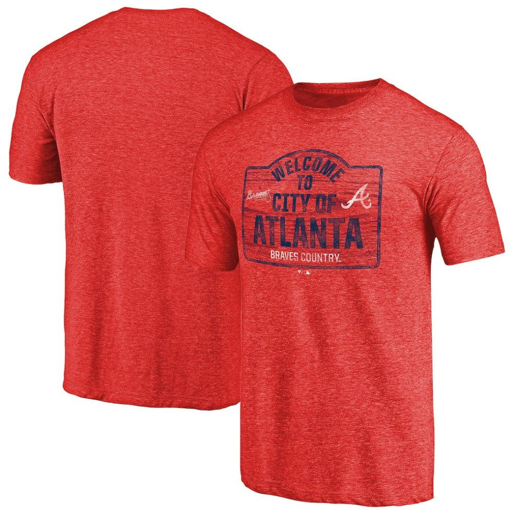 Atlanta Braves Welcome to Atlanta Hometown Tri-Blend T-Shirt Red