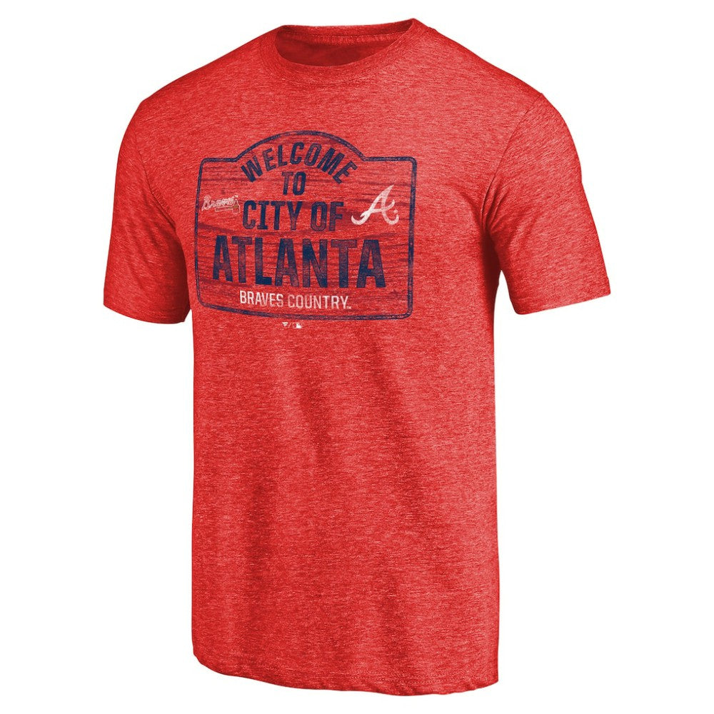 Atlanta Braves Welcome to Atlanta Hometown Tri-Blend T-Shirt Red